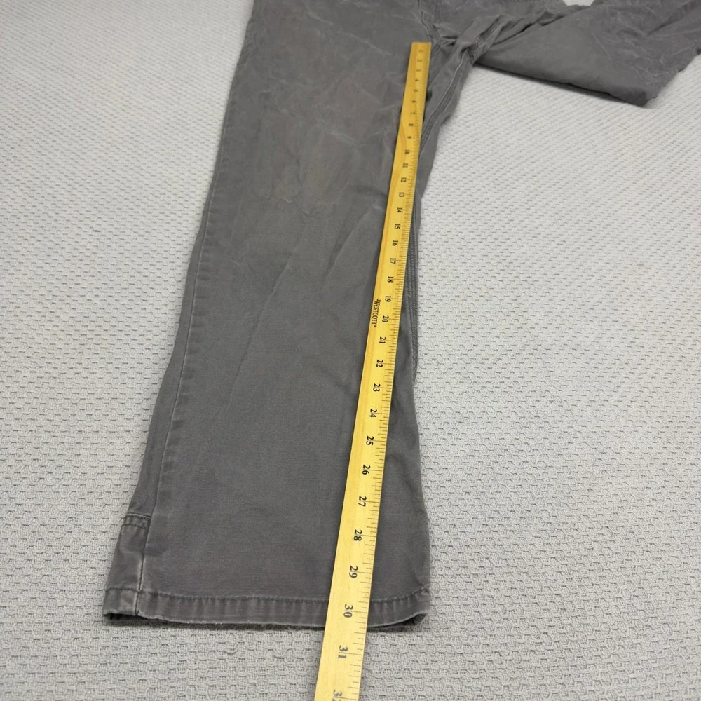 North Face Pants Mens 34x30 Gray Cotton Canvas Straight Leg Workwear Casual